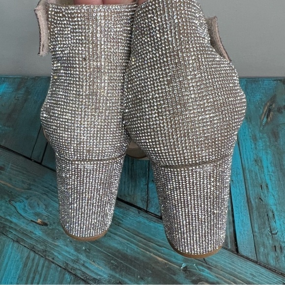 Jeffrey Campbell Lindsay Rhinestone Ankle Strap Sandals Size 8.5 Glam Feminine - Picture 11 of 16